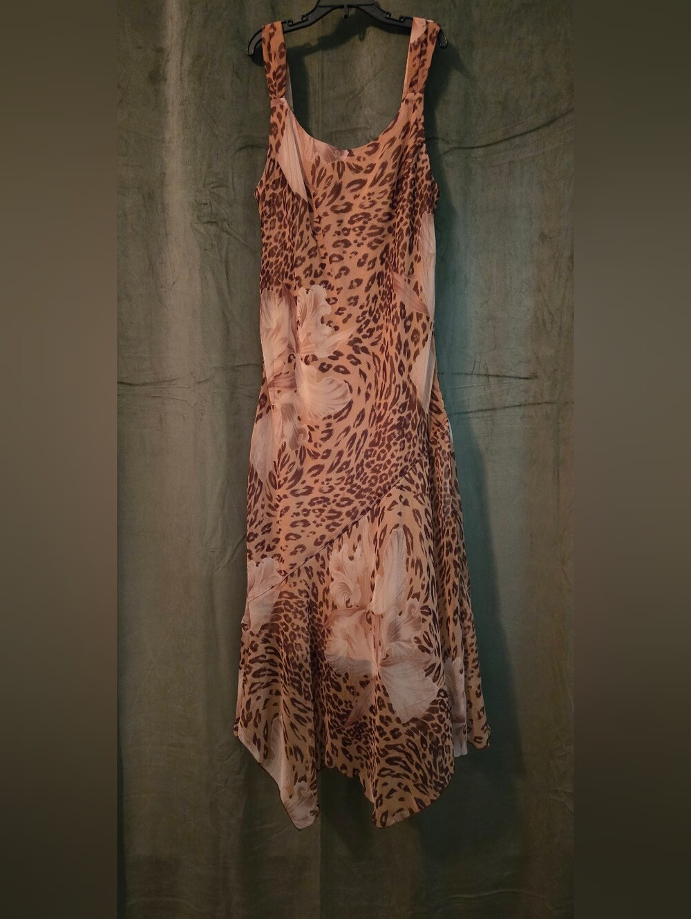 Women’s Leopard Print Maxi Dress in Brown and Cream